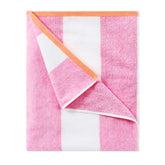 HENBAY front packaging showing rose red striped towel and product details