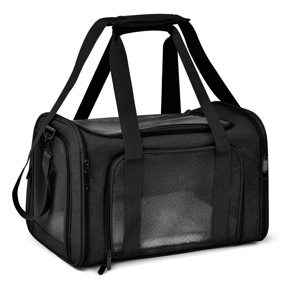 Henkelion front view of black carrier showing shape and access points