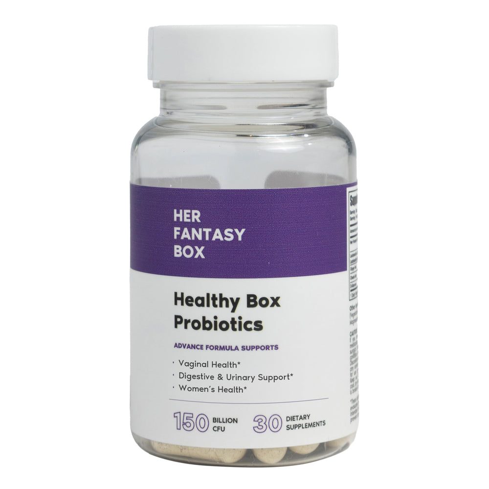 Her Fantasy Box front bottle showing clean packaging and daily support