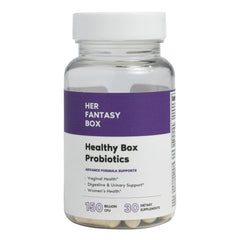 Her Fantasy Box front bottle showing clean packaging and daily support