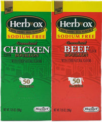 Herb-Ox front packaging showing beef and chicken packets and convenience