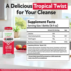 Herbal Clean Qcarbo16 being poured into a glass highlighting easy preparation benefit