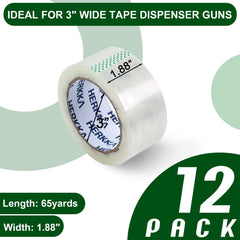 HERKKA tape on dispenser being applied quickly for efficient packing