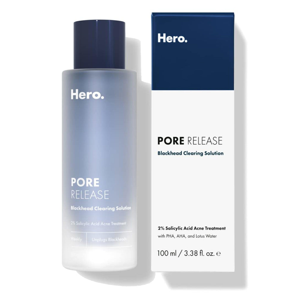 Hero Cosmetics front bottle shot showing solution and clear labeling — clear pore control