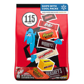 HERSHEY'S front packaging showing assortment and Halloween messaging, convenient for parties