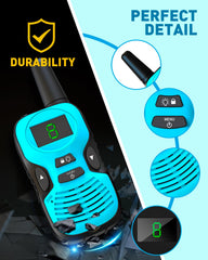 Hetyue close-up of large push-to-talk button for easy operation and safe handling