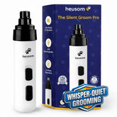Heusom Silent Groom Pro front view showing compact design and easy grip for comfortable handling