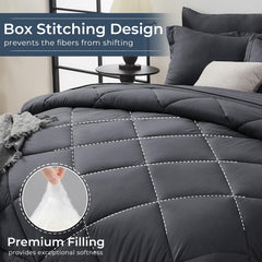 HEVUMYI fitted sheet deep pocket with 360-degree elastic for secure mattress fit