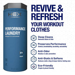 HEX Performance bottle close-up label highlighting concentrated formula