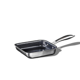 HexClad tamagoyaki pan front view showing rectangular shape and finish for precise rolls