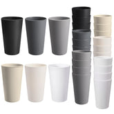 HEYCOME front view of 24 pcs cup set showing neat packaging and durable design