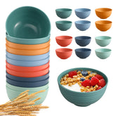 HEYCOME front view of full 12-piece bowl set showing vibrant colors and capacity benefit