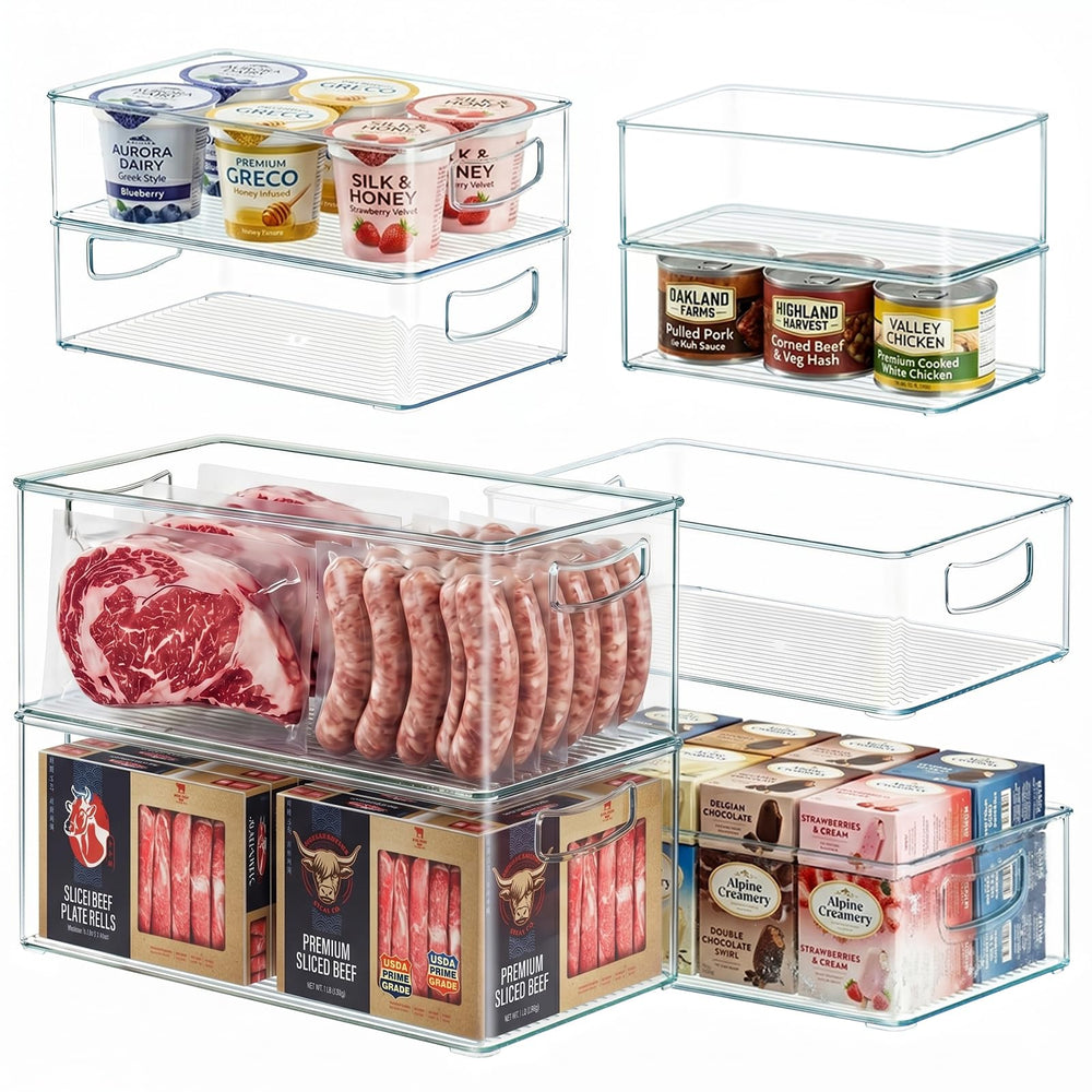Heyuzb front view showing clear bins for quick content recognition and tidy storage