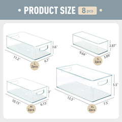 Heyuzb stacked bins inside a fridge maximizing vertical space and visibility