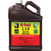 Hi-Yield one-gallon container front label showing product name and usage benefits