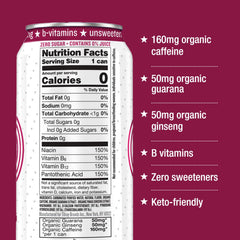 Hiball Wild Berry open can top shot showing easy-open convenience