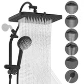 Hibbent 13-inch rainfall head front view showing wide coverage benefit