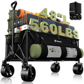 HIKEMOON front view of wagon showing sturdy frame and roomy capacity