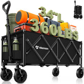 HIKEMOON front view of wagon open shows roomy interior and easy loading