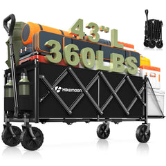 HIKEMOON wagon front view showing roomy bed and easy access