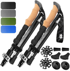Hiker Hunger Outfitters front view showing cork grip and sleek black finish for confidence