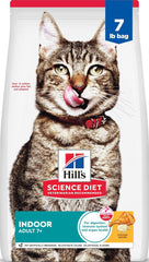 Hill's Science Diet front packaging showing senior indoor formula benefits