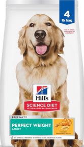 Hill's Science Diet front packaging showing chicken recipe and weight focus