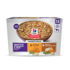Hill's Science Diet front packaging showing variety pack and benefits