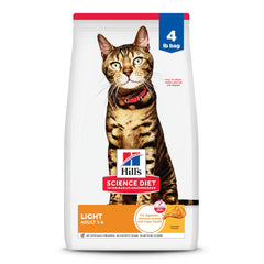 Hill's Science Diet front bag showing light formula benefits