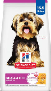 Hill's Science Diet front packaging showing benefits and small kibble