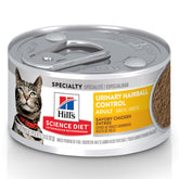 Hill's Science Diet front can view showing urinary and hairball control benefits