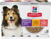 Hill's Science Diet variety pack front packaging showing cans and benefits