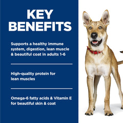 Can label detail of Hill's Science Diet showing guaranteed analysis and quality badge