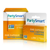 Himalaya PartySmart front packaging showing 10-capsule box and brand benefit