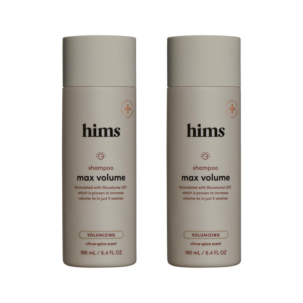 HIMS & HERS front packaging showing bottle and citrus spice scent benefit