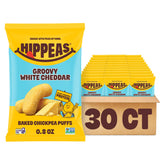 HIPPEAS front packaging showing Groovy White Cheddar flavor and benefits