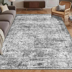 HIRUG front view of 5x7 vintage rug showing pattern and color — easy styling benefit