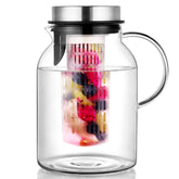 HIWARE front view of glass pitcher shows elegant serving and durability