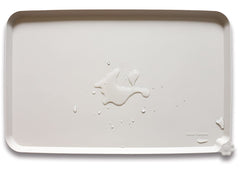 Hoki Found front view cream and brown mat protecting floor