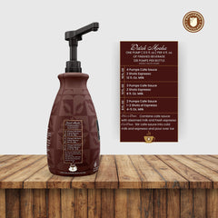 Hollander sauce blended into espresso mocha demonstrating smooth integration