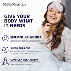 Hollis Nutrition Sleep Fairy vegan capsules close-up illustrating easy swallowing
