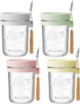 HomArtist front packaging showing four 16oz jars and spoons with benefit of complete set