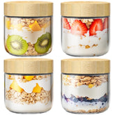 HomArtist front view pack of four jars showing tidy storage and style