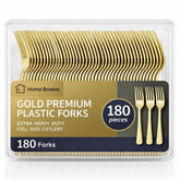 HOME BREEZE front packaging showing 180 gold forks, convenient bulk supply