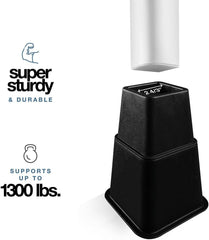 HOME IT close-up of stackable risers demonstrating secure stacking
