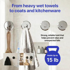 HOME SO suction hook attached to included 3M disc for uneven surface mounting