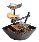 Homedics tabletop fountain front view showing calming design and decor benefit
