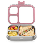 HOMEKOL pink bento front view showing compact leak‑resistant design and secure lid