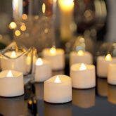Homemory front packaging showing 48 tea lights and value pack benefit