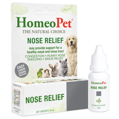 HomeoPet front bottle view showing compact 15 ml sinus relief